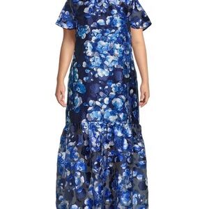 Sugarlips Blue Floral Maxi Dress